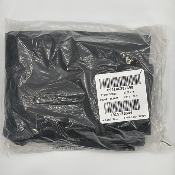 J Crew Factory Faux-leather A-line mini skirt in black size 0 NWT BC893 - Picture 10 of 11